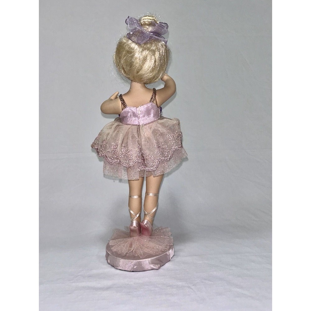 Vintage "Lauren" Jointed Porcelain Ballerina Doll 11" Delton Products Lavender - Picture 5 of 9
